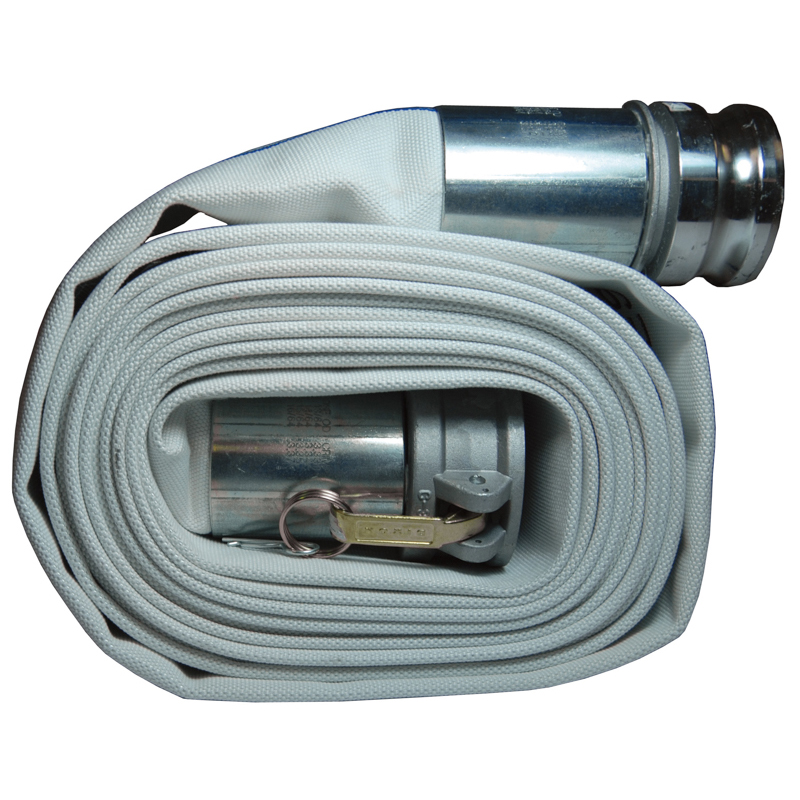 MILL HOSE 2X50 SYN WHITE M20-50GAX- CAM&GROOVE-2 CLAMPS